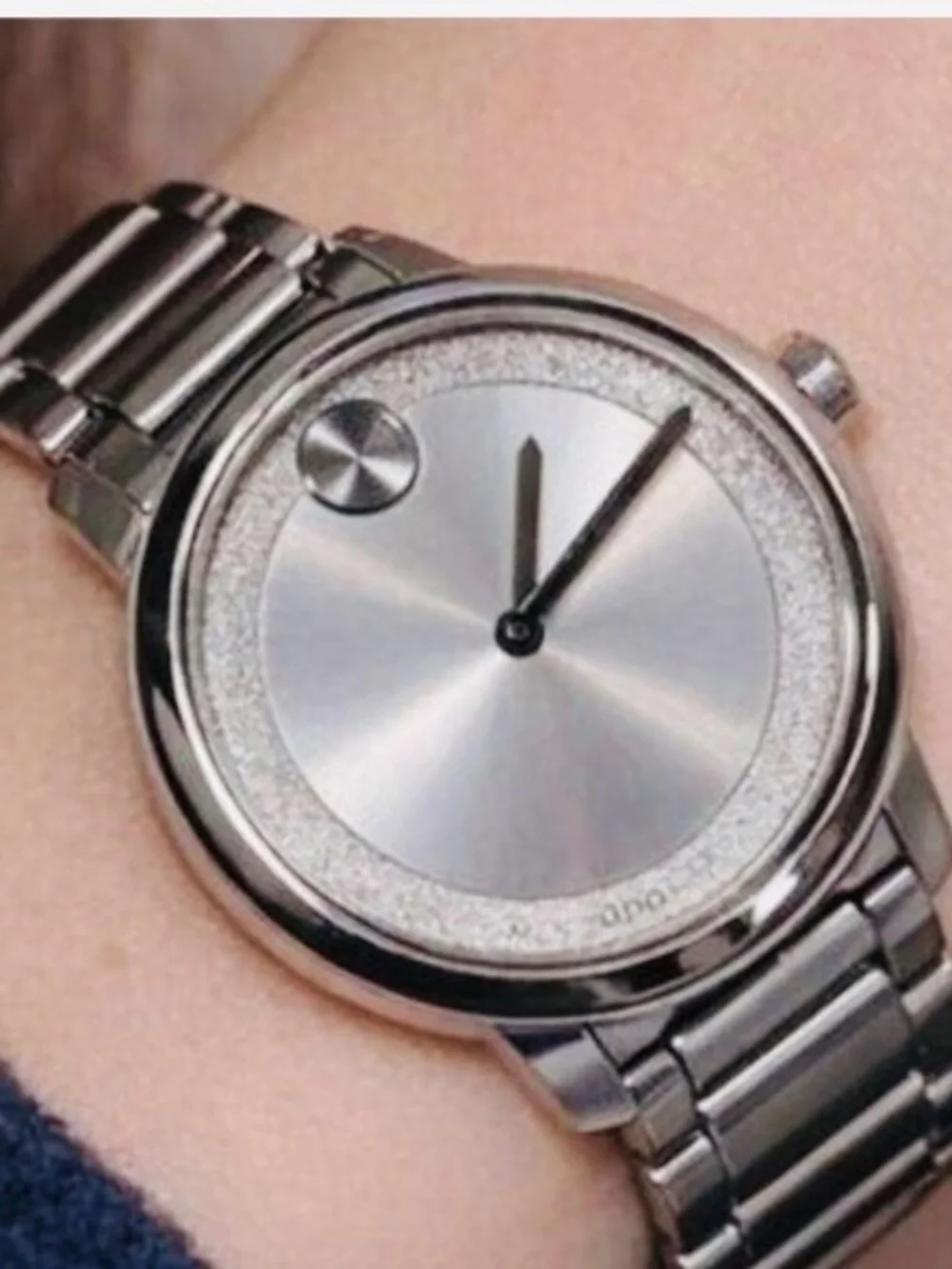 Movado Stainless Steel Silver Museum Dial Watch
